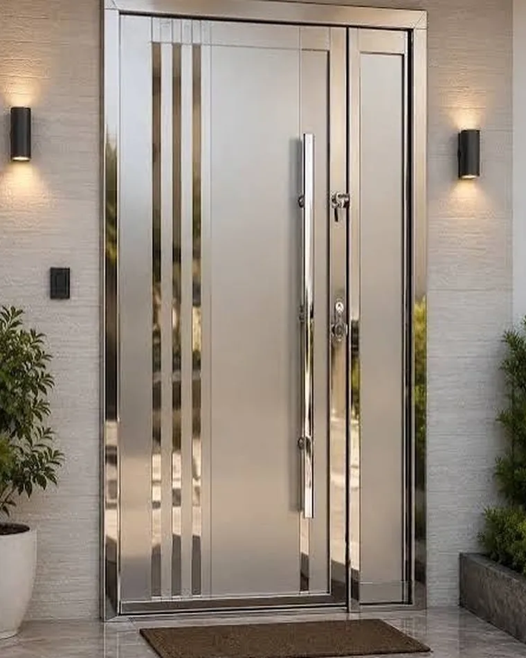 Mirror Finish Entrance Door — Safety Doors fabricated in Lucknow