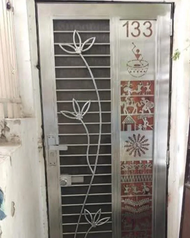Etched Glass Safety Door — Safety Doors fabricated in Lucknow