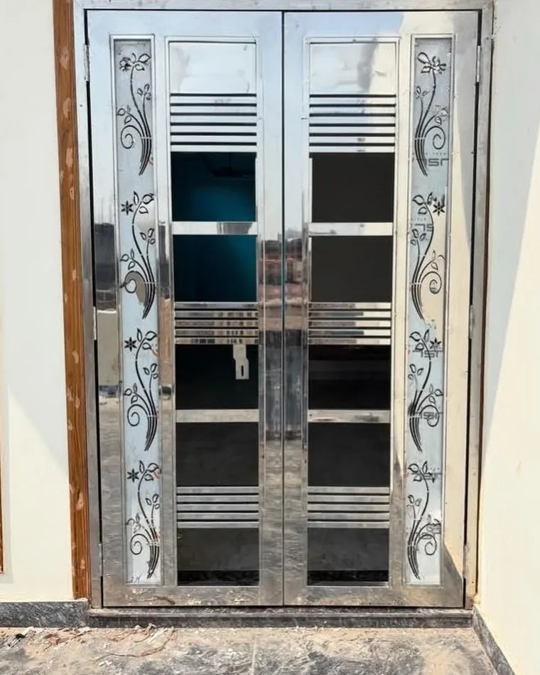 Scroll Border Double Door — Safety Doors fabricated in Lucknow