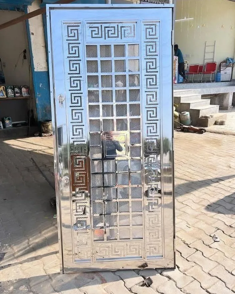 Greek Key Grill Door — Safety Doors fabricated in Lucknow