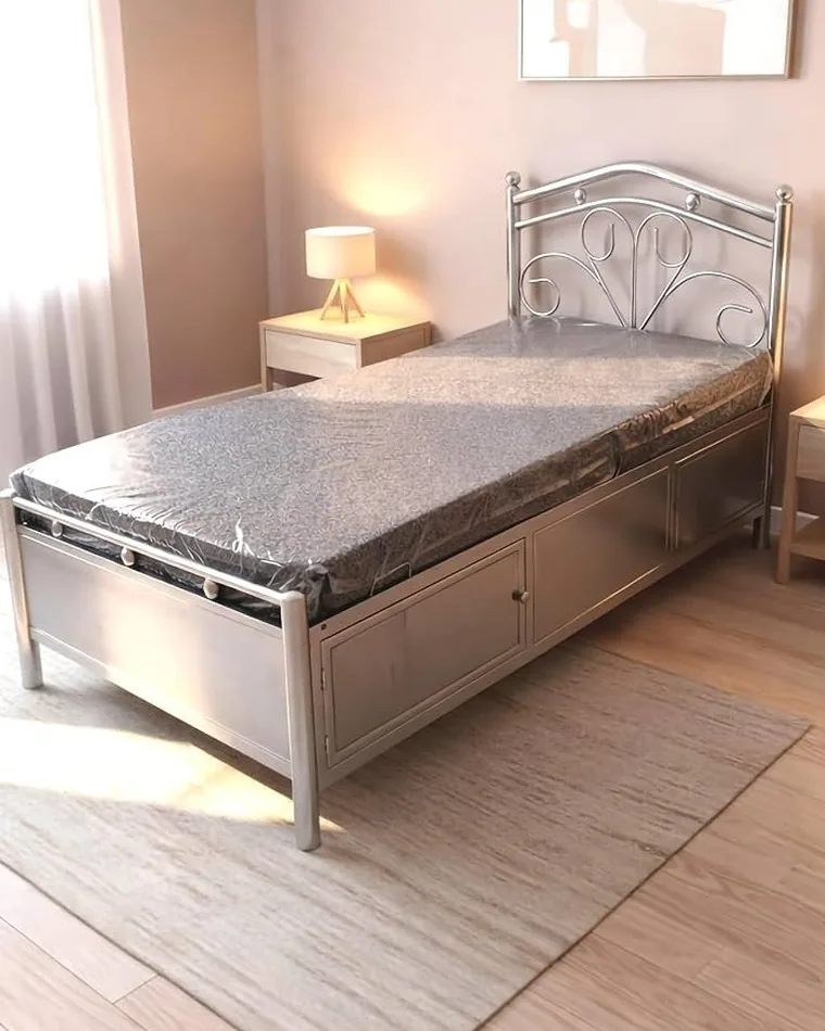 Scroll Head Steel Bed — Steel Furniture fabricated in Lucknow