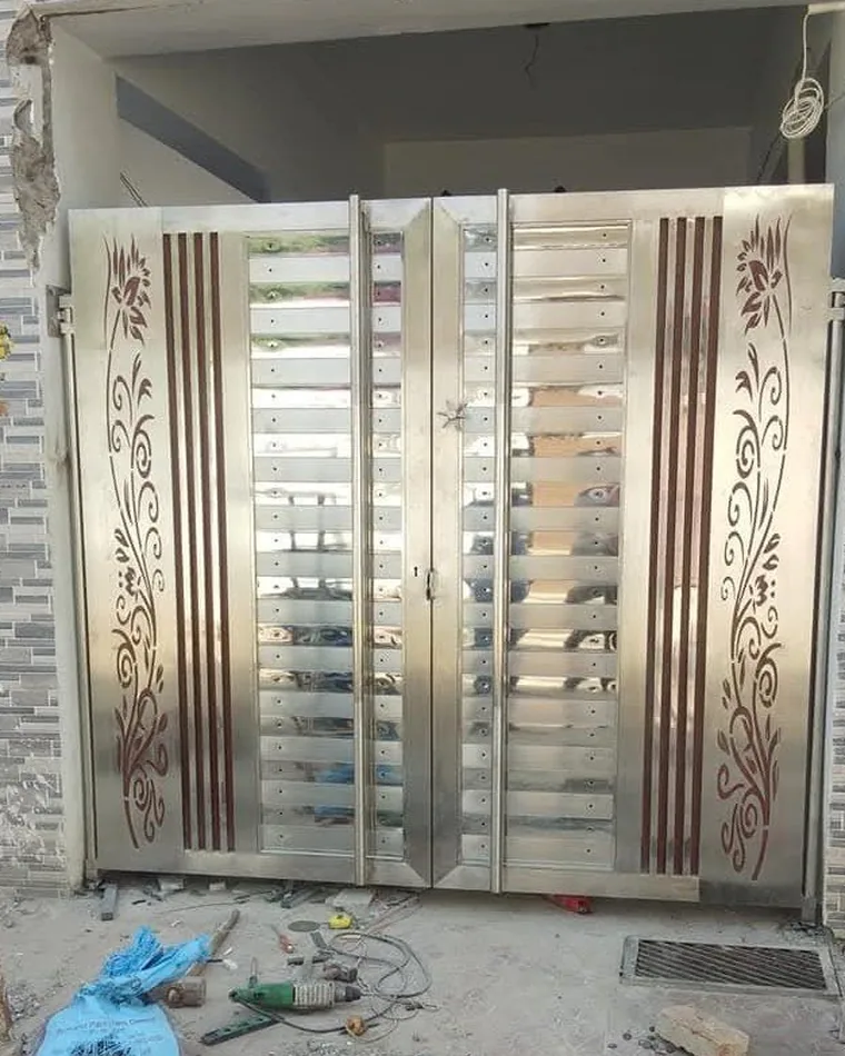 Floral Panel Twin Gate — Main Gates fabricated in Lucknow