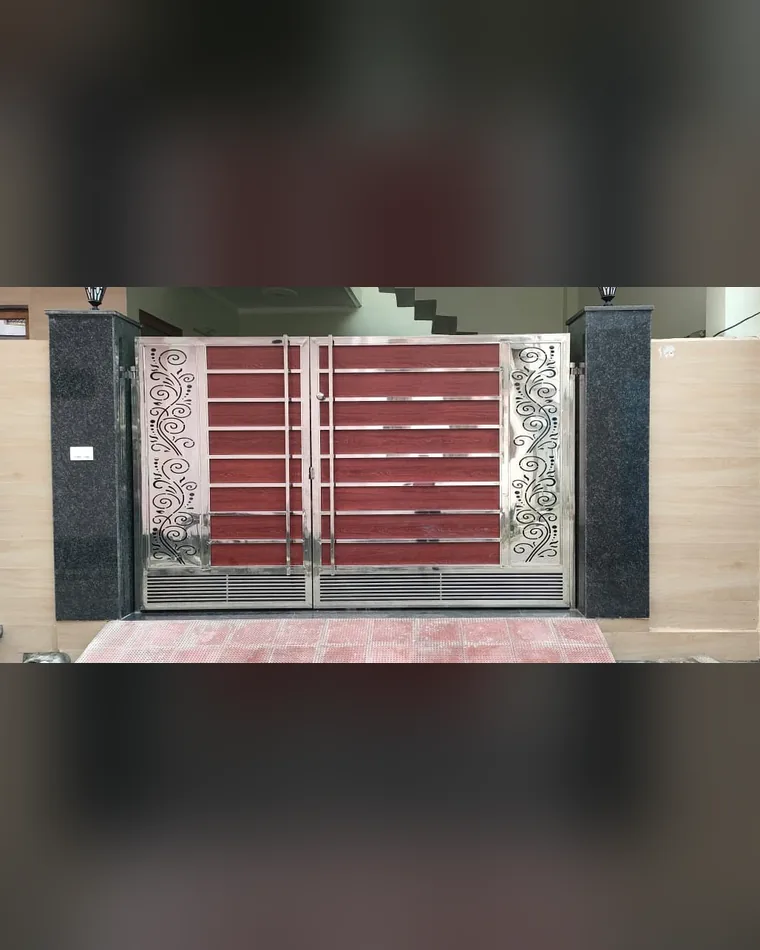 Louvered Gate & Side Panels — Main Gates fabricated in Lucknow