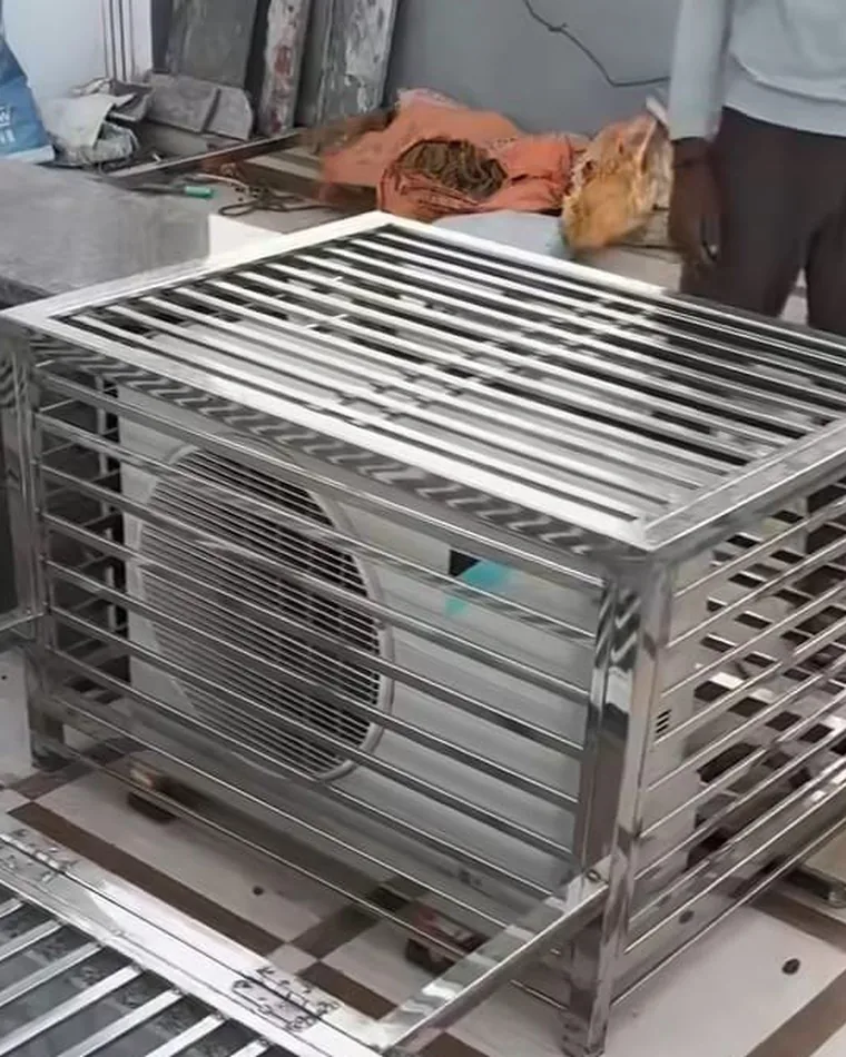 Condenser Safety Cage — Window Grills fabricated in Lucknow