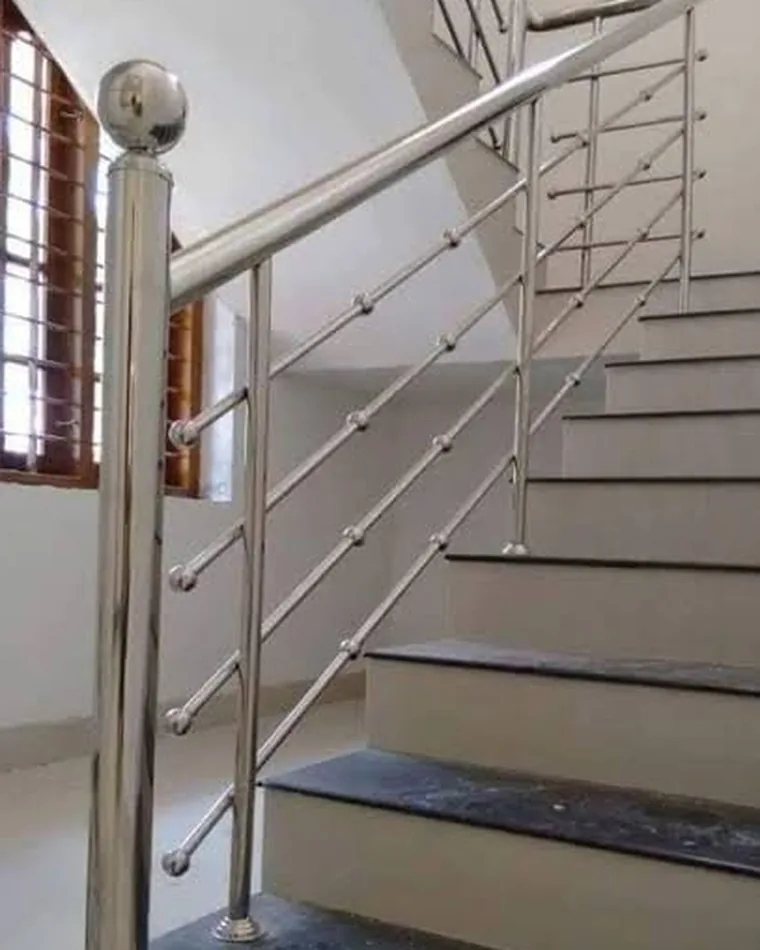 Minimal Stair Railing — Railings & Balustrades fabricated in Lucknow