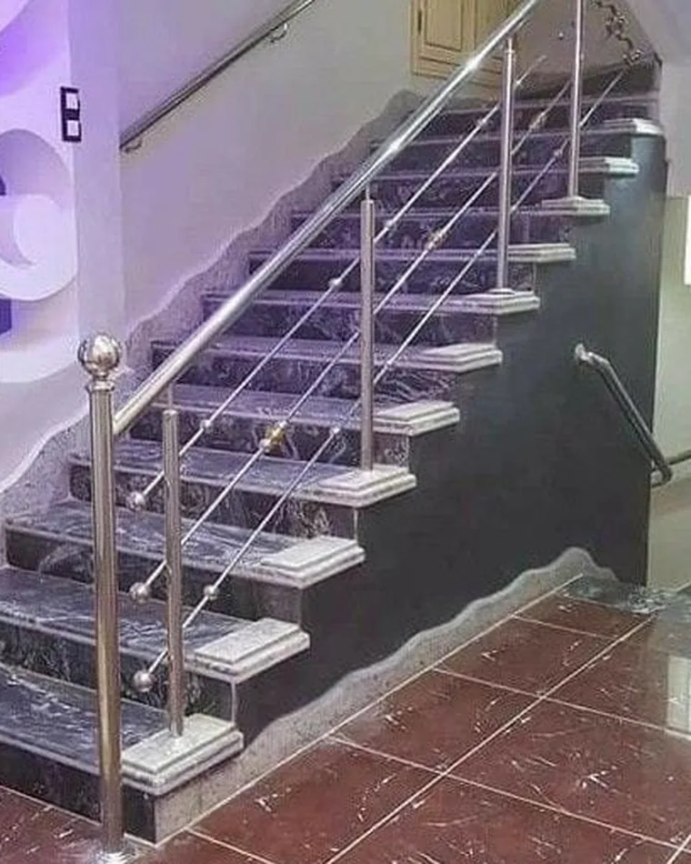 Lit Stair Railing — Railings & Balustrades fabricated in Lucknow