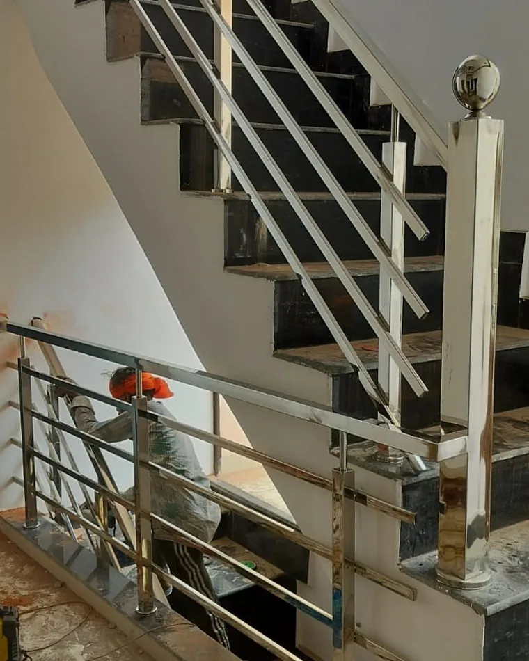 Under Stair Railing — Railings & Balustrades fabricated in Lucknow