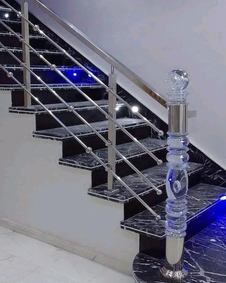 Feature Lit Stair Railing — Railings & Balustrades fabricated in Lucknow